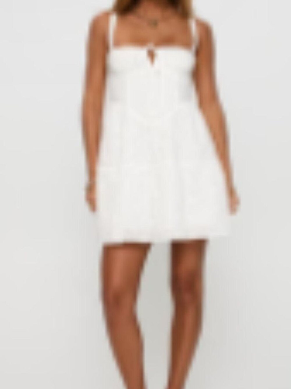 Princess Polly Anabelita Broderie Mini Dress White